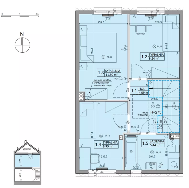 Dom 85,17 m², oferta nr 172A, Arkady Walendów etap 4-5, Walendów, ul. Brzozowa