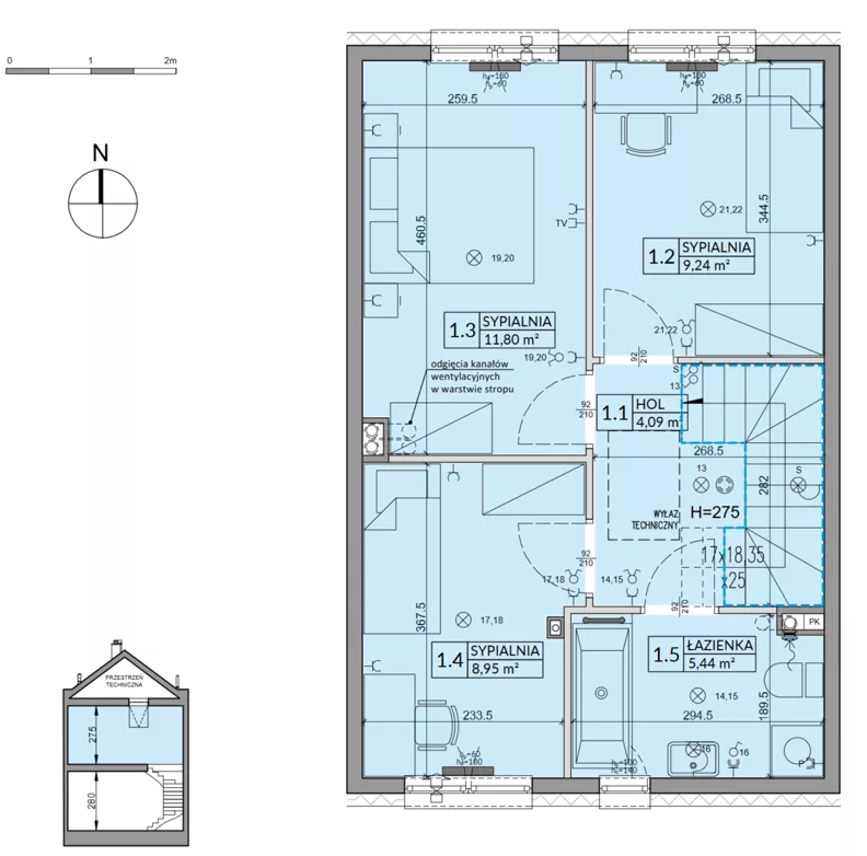 Dom 85,17 m², oferta nr 173B, Arkady Walendów etap 4-5, Walendów, ul. Brzozowa