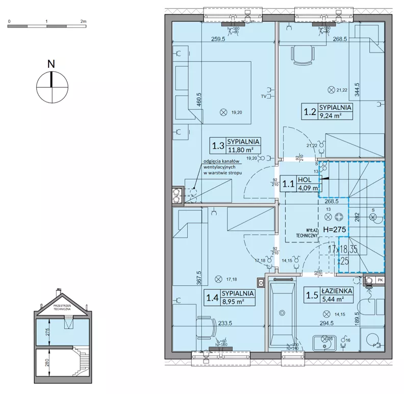 Dom 85,17 m², oferta nr 174A, Arkady Walendów etap 4-5, Walendów, ul. Brzozowa