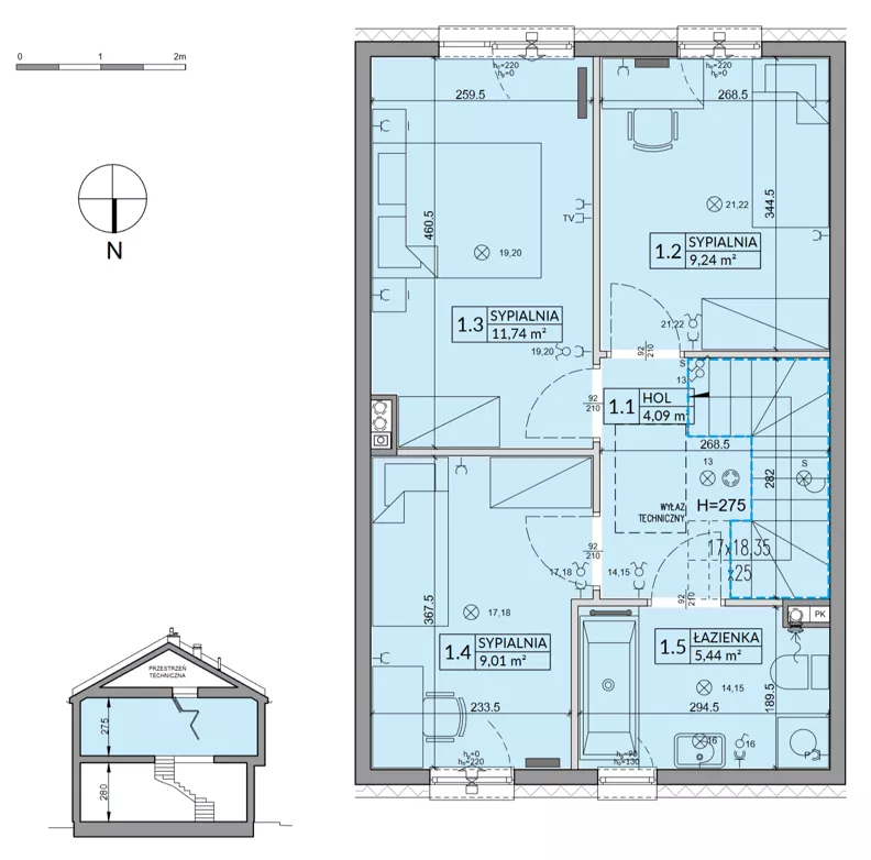 Dom 85,17 m², oferta nr 175B, Arkady Walendów etap 4-5, Walendów, ul. Brzozowa