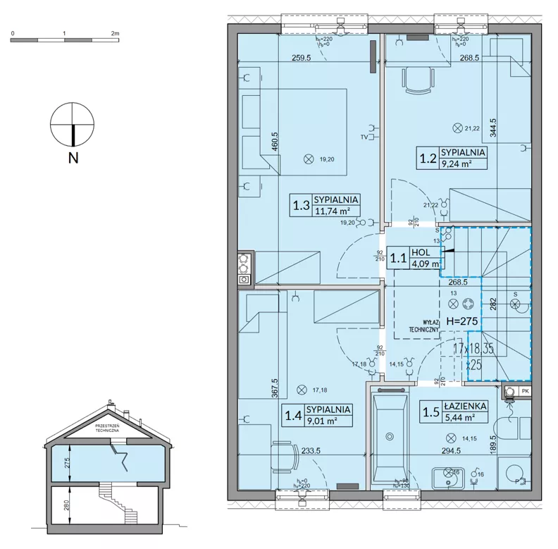 Dom 85,17 m², oferta nr 176A, Arkady Walendów etap 4-5, Walendów, ul. Brzozowa
