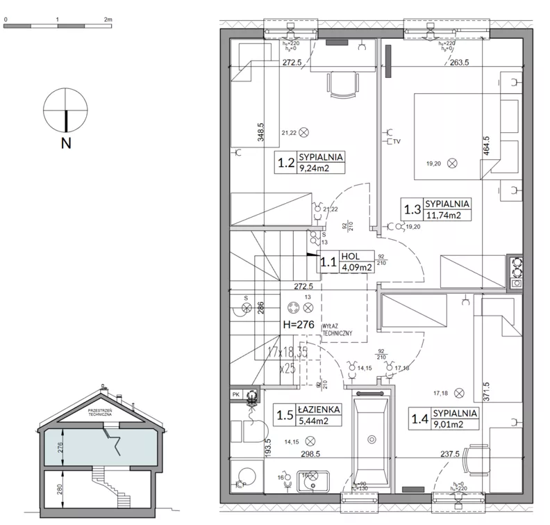 Dom 85,17 m², oferta nr 178A, Arkady Walendów etap 4-5, Walendów, ul. Brzozowa