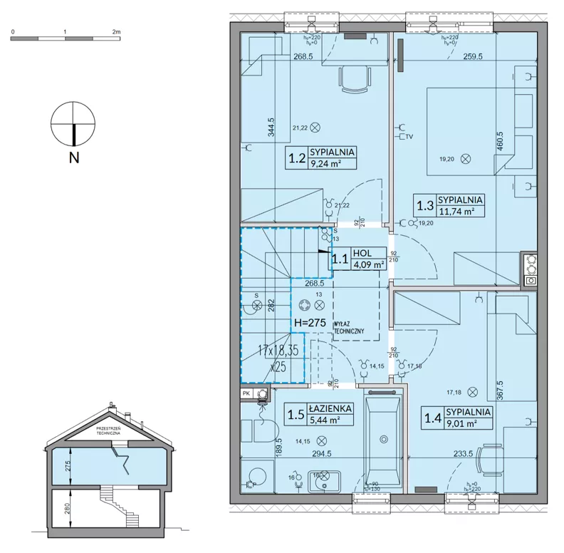 Dom 85,17 m², oferta nr 179A, Arkady Walendów etap 4-5, Walendów, ul. Brzozowa