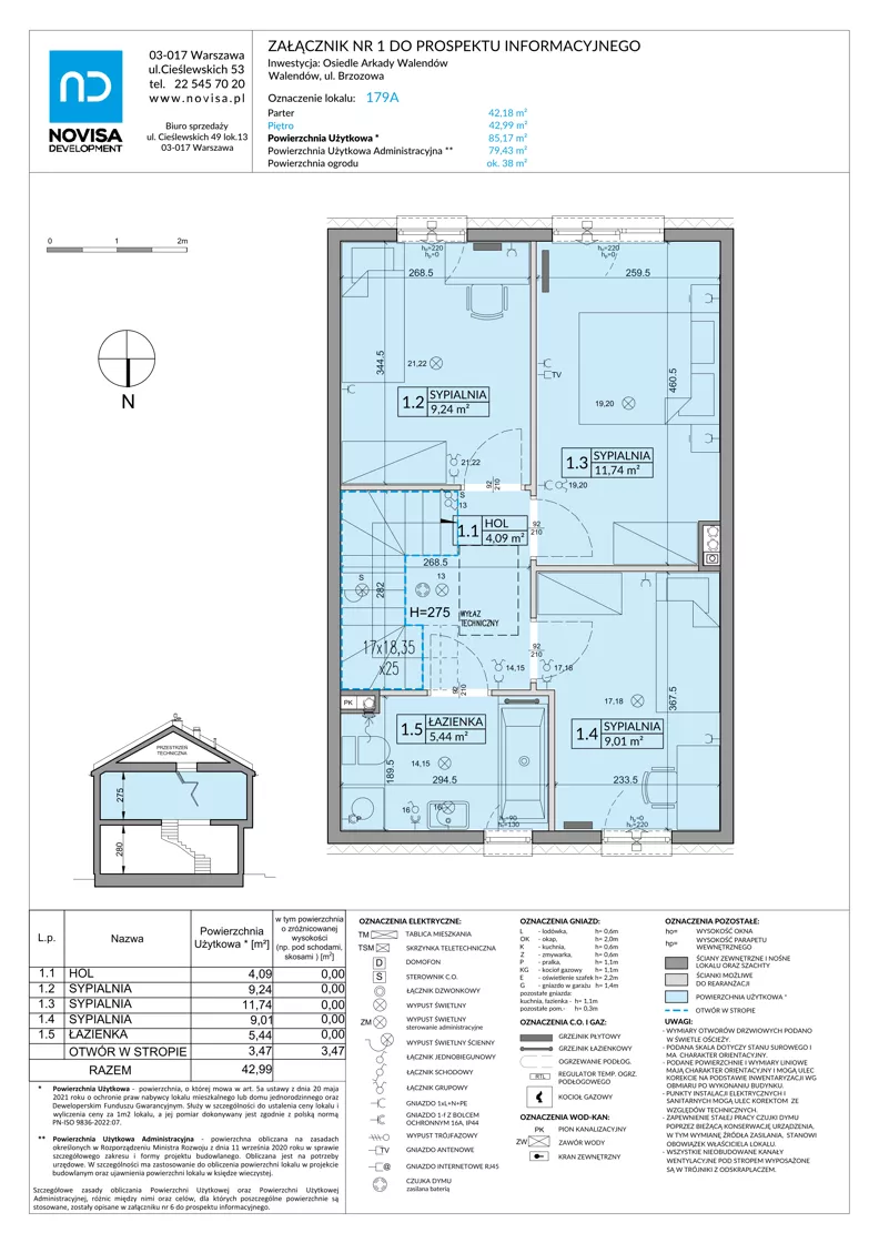 Dom 85,17 m², oferta nr 179A, Arkady Walendów etap 4-5, Walendów, ul. Brzozowa