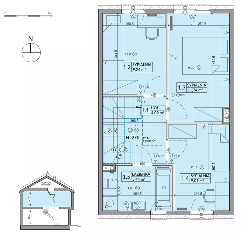 Dom 85,17 m², oferta nr 184B, Arkady Walendów, Walendów, ul. Brzozowa