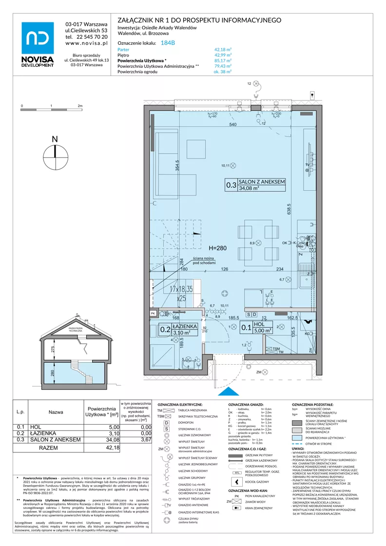 Dom 85,17 m², oferta nr 184B, Arkady Walendów, Walendów, ul. Brzozowa