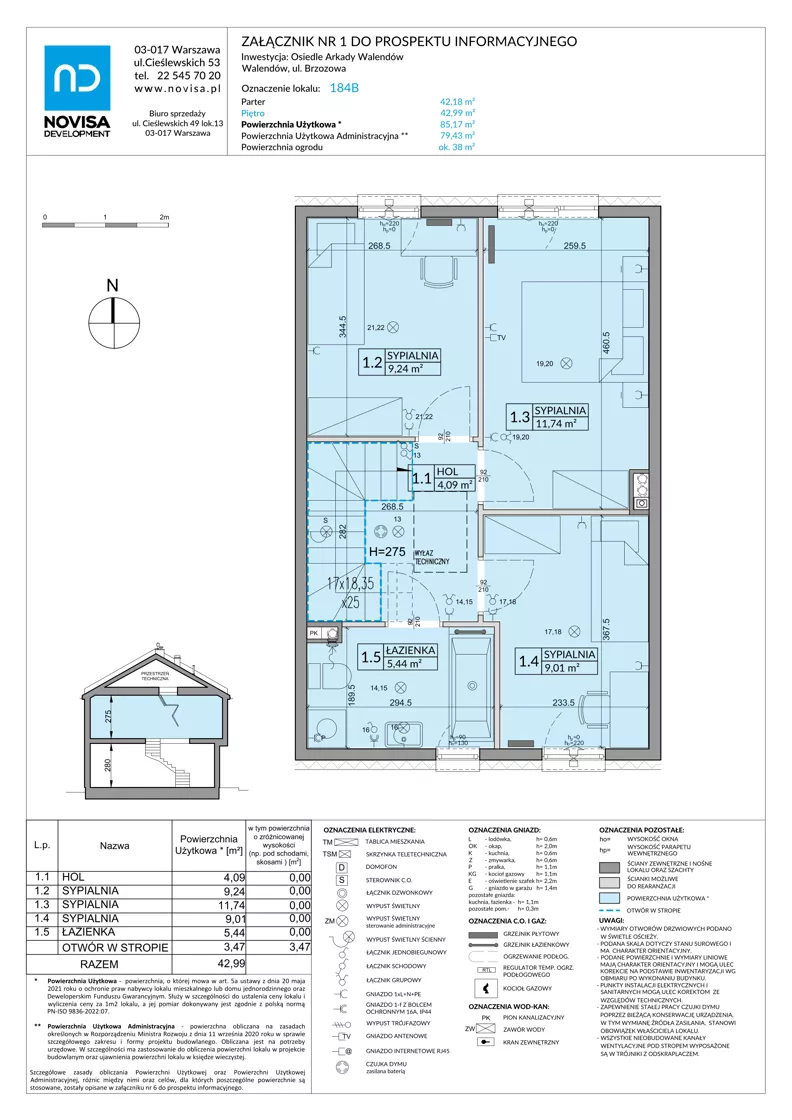 Dom 85,17 m², oferta nr 184B, Arkady Walendów, Walendów, ul. Brzozowa
