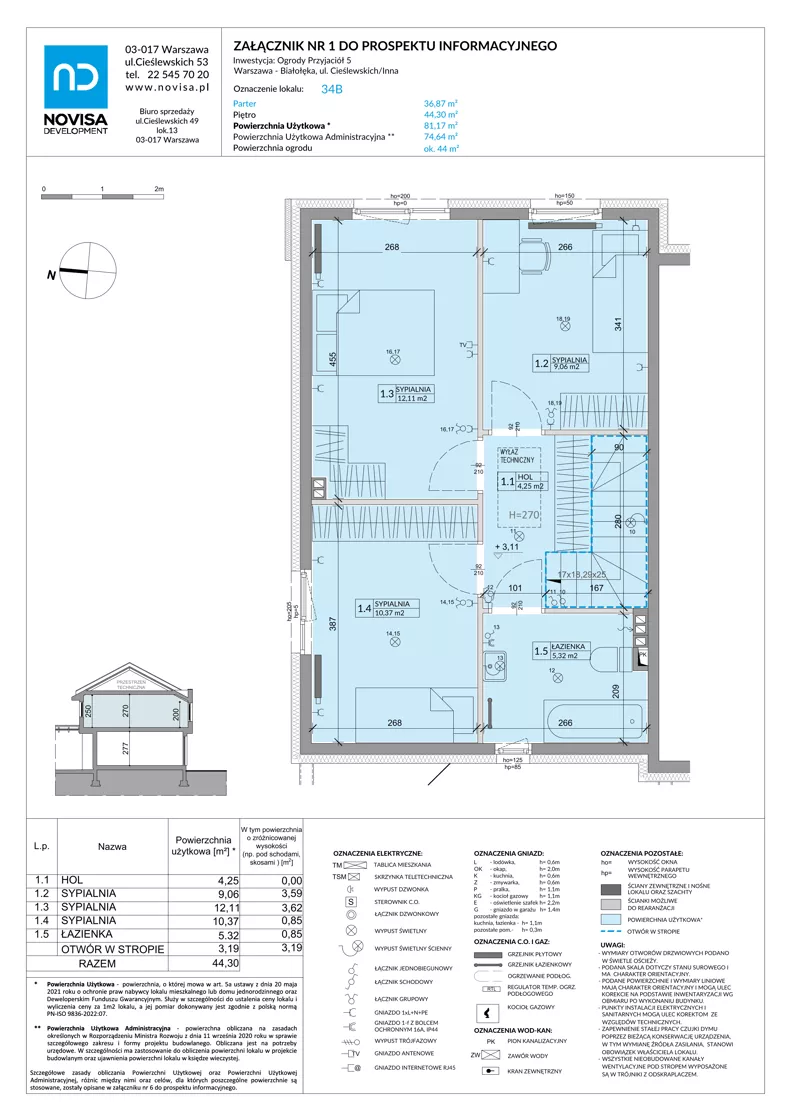 Dom 81,17 m², oferta nr 34B, Ogrody Przyjaciół 5 - etap 3, Warszawa, Białołęka, Szamocin, ul. Cieślewskich