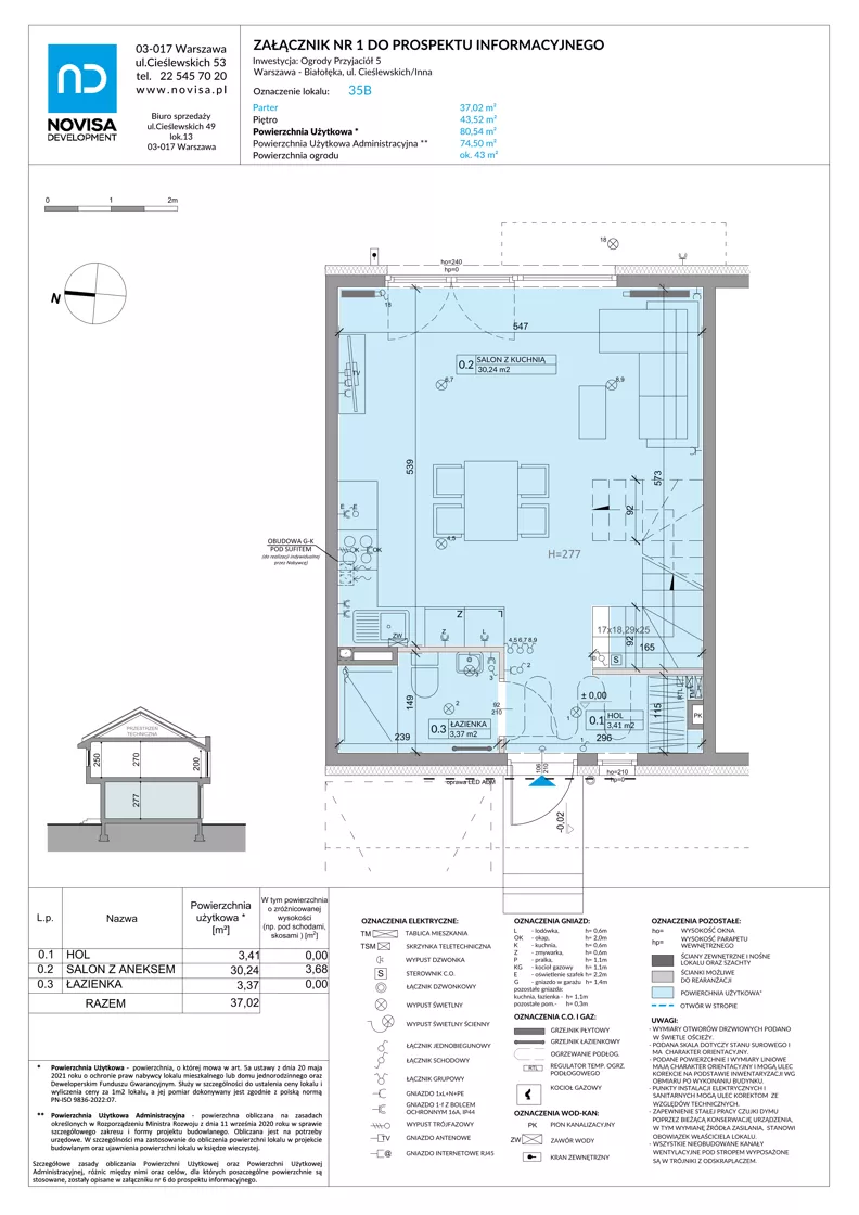 Dom 80,54 m², oferta nr 35B, Ogrody Przyjaciół 5 - etap 3, Warszawa, Białołęka, Szamocin, ul. Cieślewskich