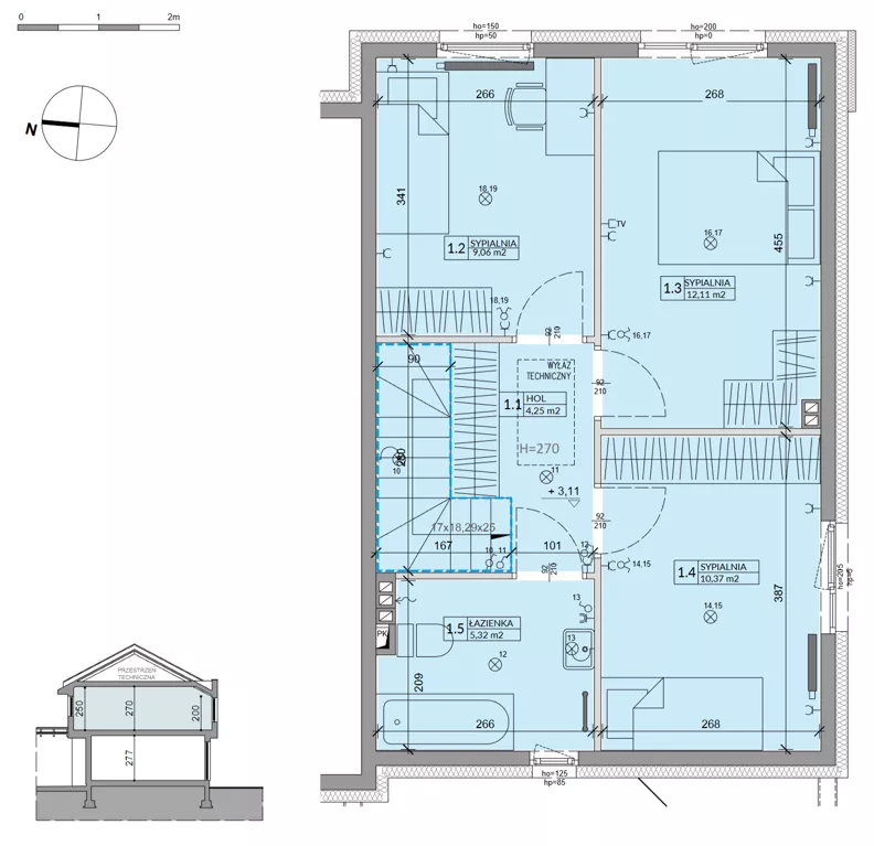 Dom 81,17 m², oferta nr 36B, Ogrody Przyjaciół 5 - etap 3, Warszawa, Białołęka, Szamocin, ul. Cieślewskich