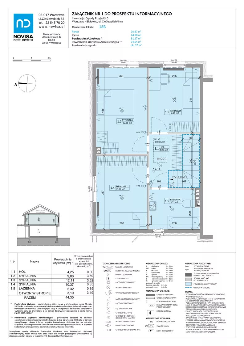 Dom 81,17 m², oferta nr 16B, Ogrody Przyjaciół 5, Warszawa, Białołęka, Szamocin, ul. Cieślewskich/Inna