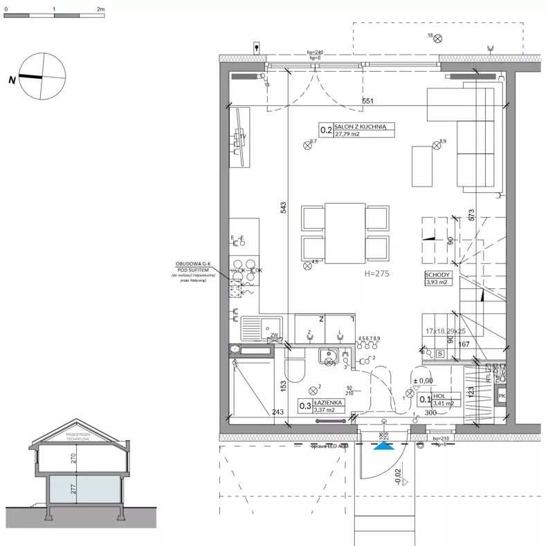 Dom 80,54 m², oferta nr 17B, Ogrody Przyjaciół 5, Warszawa, Białołęka, Szamocin, ul. Cieślewskich/Inna