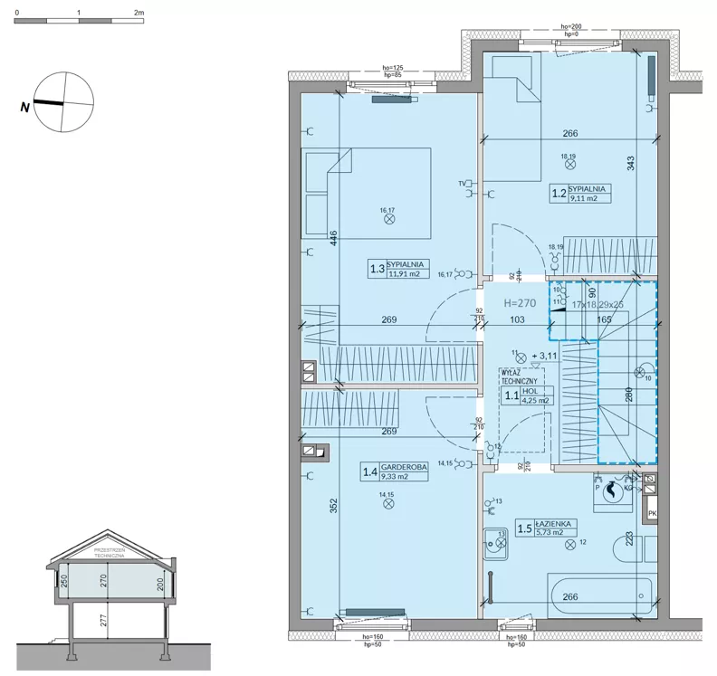 Dom 80,54 m², oferta nr 29B, Ogrody Przyjaciół 5, Warszawa, Białołęka, Szamocin, ul. Cieślewskich/Inna