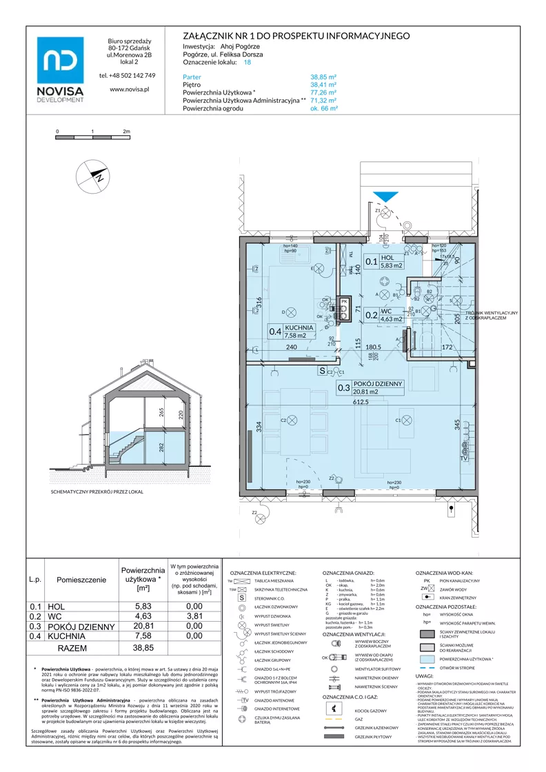 Dom 77,26 m², oferta nr 18, Ahoj Pogórze, Pogórze, ul. Feliksa Dorsza