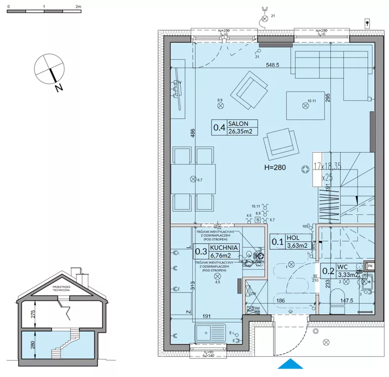 Dom 82,07 m², oferta nr 39B, Nova Magdalenka 7 - etap 5,6, Słomin, ul. Janczewicka