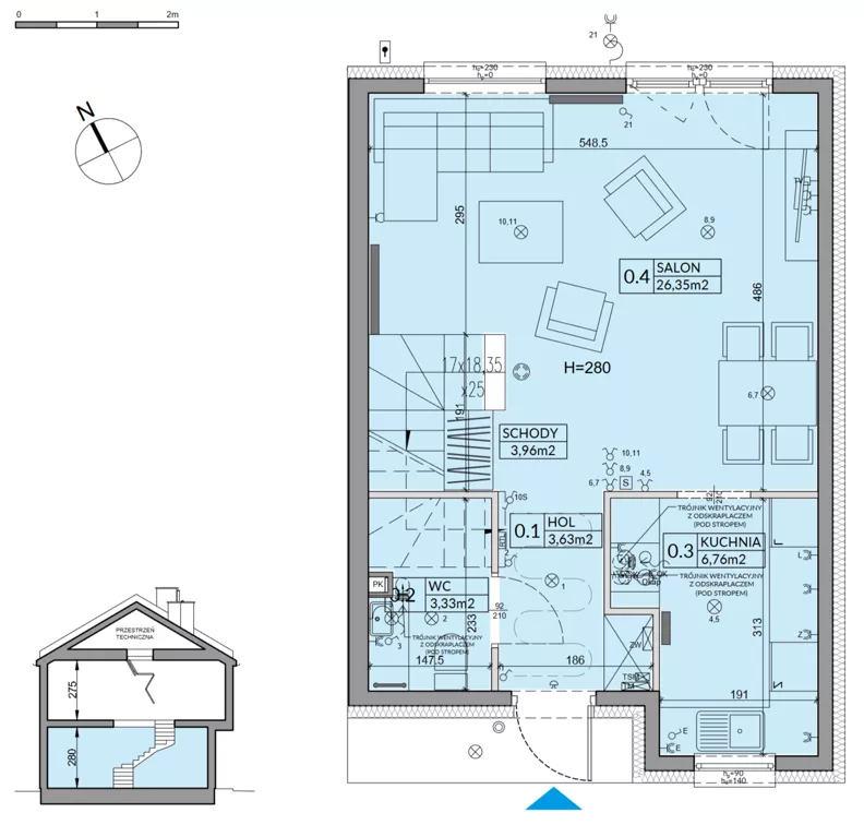 Dom 82,07 m², oferta nr 53A, Nova Magdalenka 7 - etap 5,6, Słomin, ul. Janczewicka