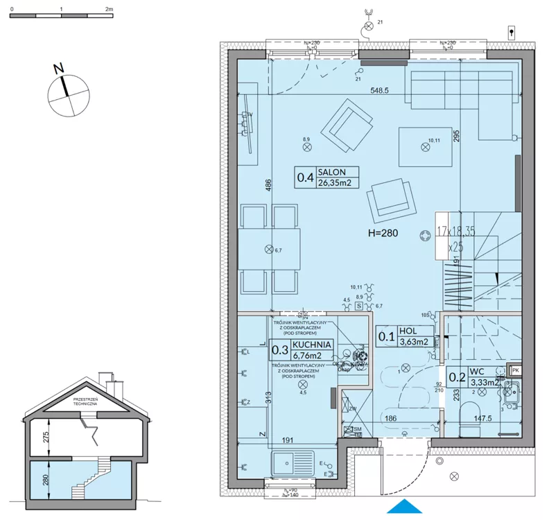 Dom 82,07 m², oferta nr 61B, Nova Magdalenka 7, Słomin, ul. Janczewicka