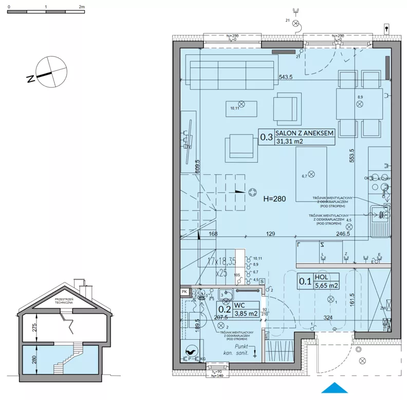 Dom 82,62 m², oferta nr 68A, Nova Magdalenka 7 - etap 8, Słomin, ul. Janczewicka