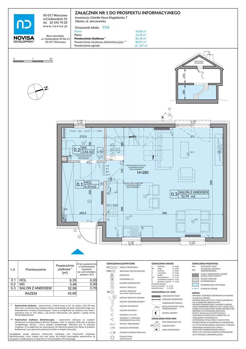 Dom 86,18 m², oferta nr 95A, Nova Magdalenka 7, Słomin, ul. Janczewicka