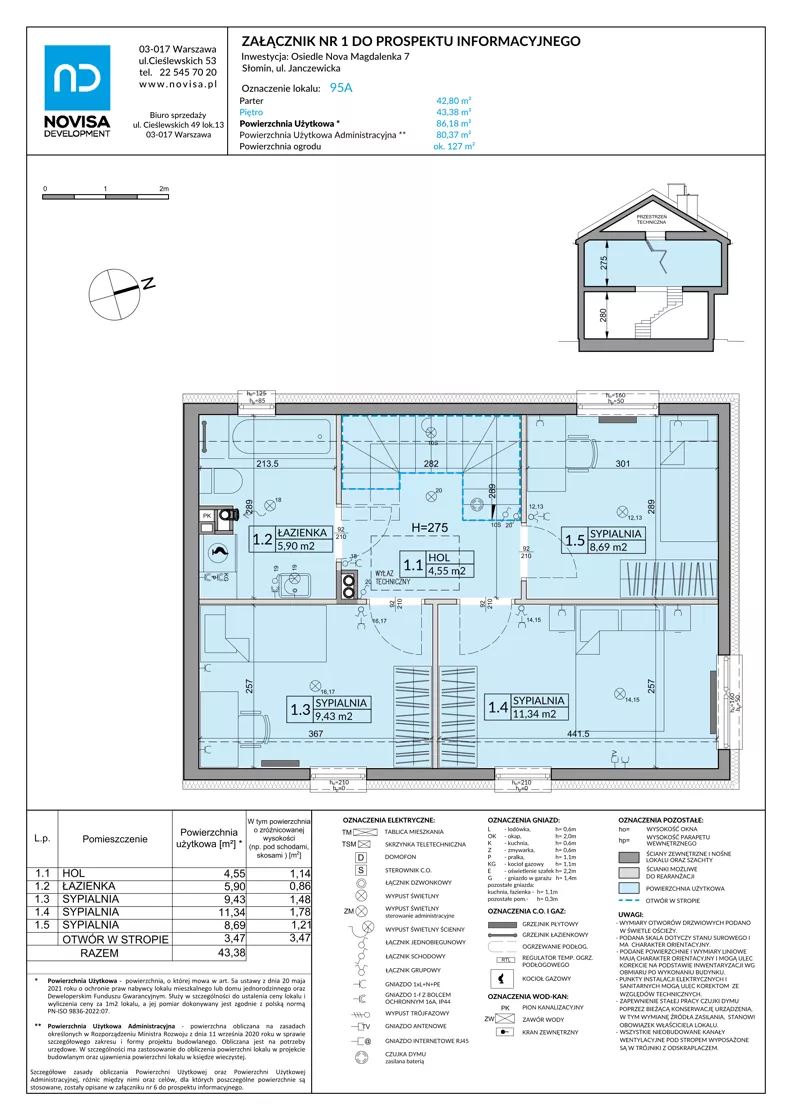 Dom 86,18 m², oferta nr 95A, Nova Magdalenka 7, Słomin, ul. Janczewicka