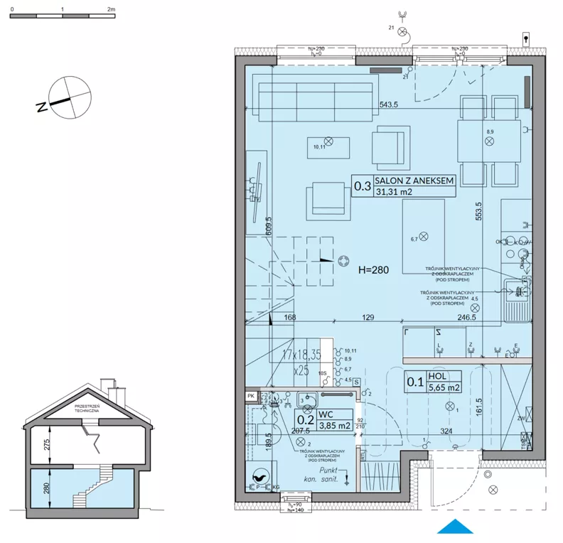 Dom 82,62 m², oferta nr 100B, Nova Magdalenka 7 - etap 7, Słomin, ul. Janczewicka