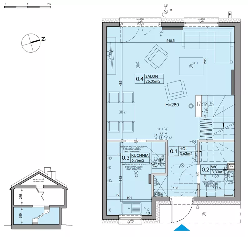 Dom 82,07 m², oferta nr 102B, Nova Magdalenka 7 - etap 7, Słomin, ul. Janczewicka
