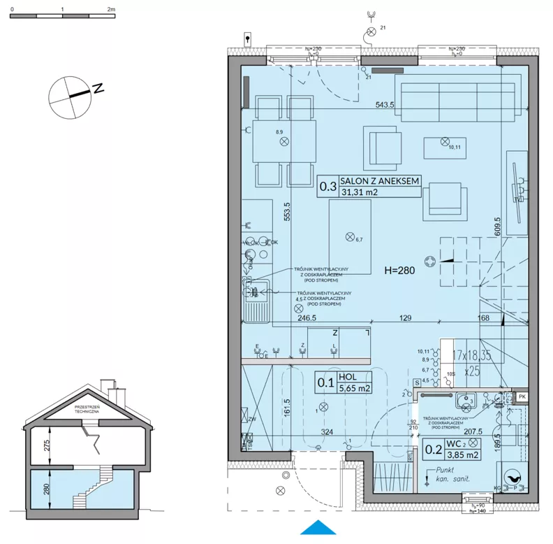 Dom 82,62 m², oferta nr 103A, Nova Magdalenka 7 - etap 7, Słomin, ul. Janczewicka