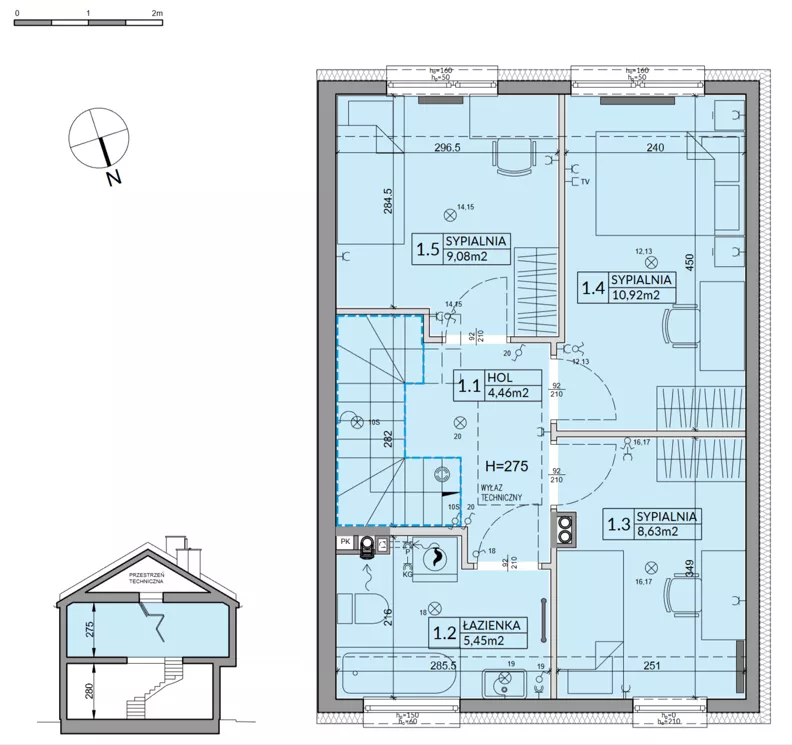 Dom 82,07 m², oferta nr 48A, Nova Magdalenka 7, Słomin, ul. Janczewicka