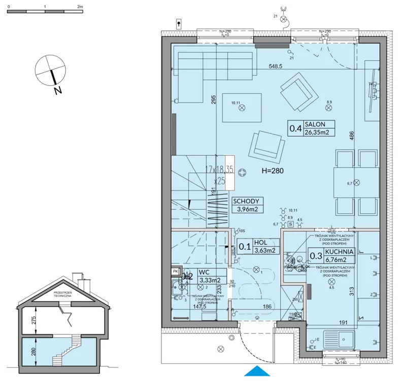 Dom 82,07 m², oferta nr 48A, Nova Magdalenka 7, Słomin, ul. Janczewicka