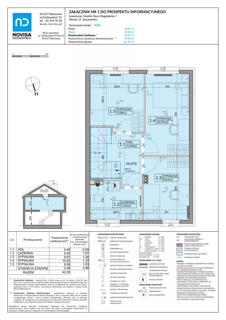 Dom 82,07 m², oferta nr 48A, Nova Magdalenka 7, Słomin, ul. Janczewicka