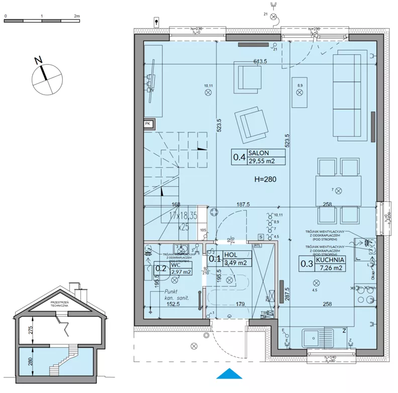 Dom 92,70 m², oferta nr 50A, Nova Magdalenka 7, Słomin, ul. Janczewicka