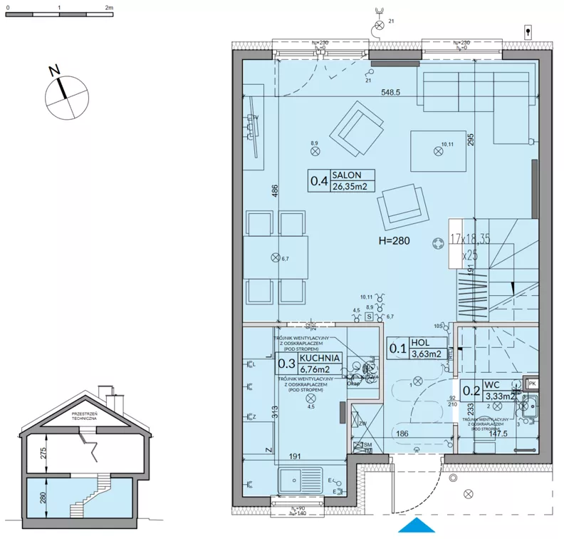 Dom 82,07 m², oferta nr 50B, Nova Magdalenka 7, Słomin, ul. Janczewicka