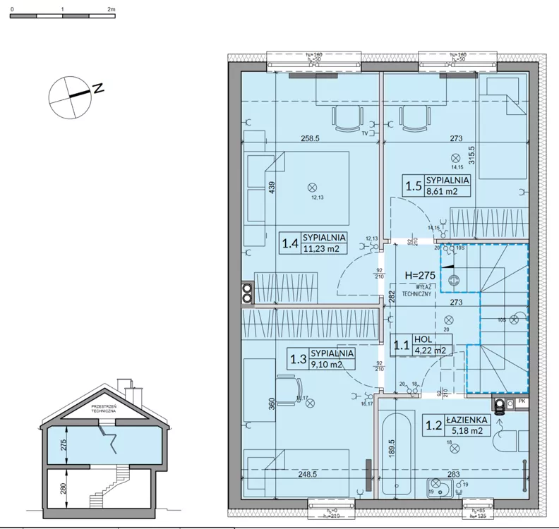 Dom 82,62 m², oferta nr 69A, Nova Magdalenka 7, Słomin, ul. Janczewicka