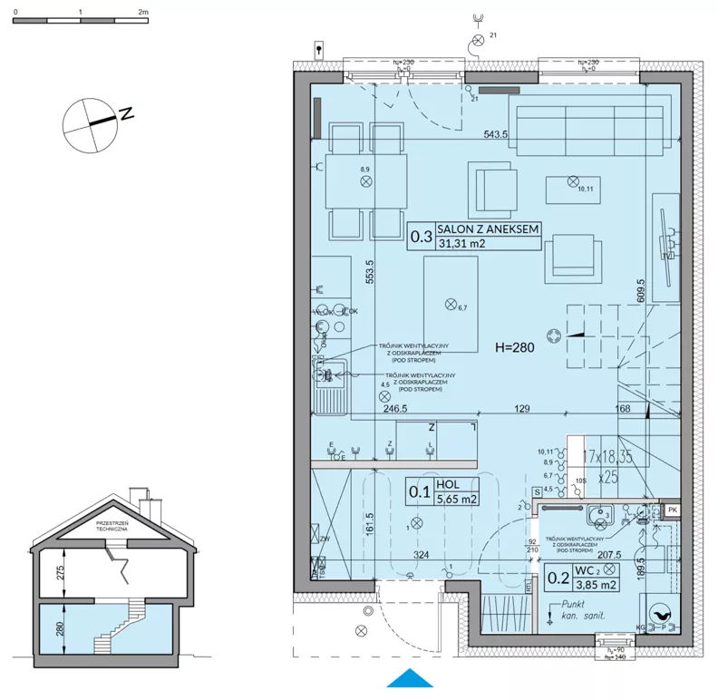 Dom 82,62 m², oferta nr 69A, Nova Magdalenka 7, Słomin, ul. Janczewicka