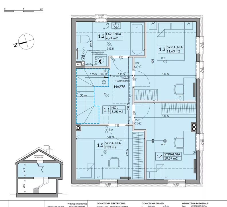 Dom 92,70 m², oferta nr 71A, Nova Magdalenka 7, Słomin, ul. Janczewicka