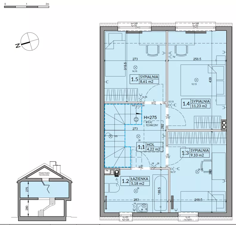 Dom 82,62 m², oferta nr 71B, Nova Magdalenka 7, Słomin, ul. Janczewicka