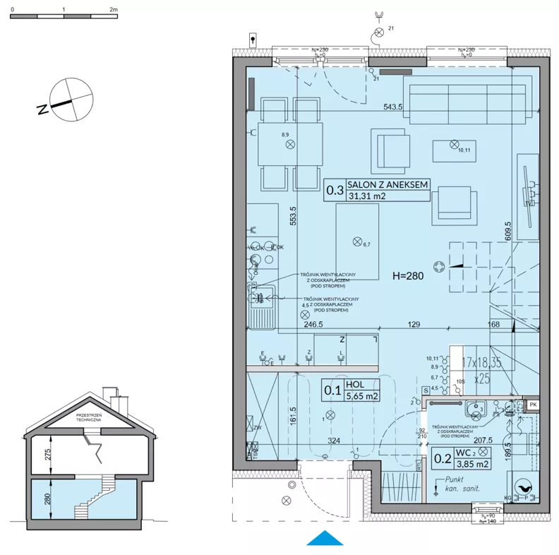 Dom 82,62 m², oferta nr 72A, Nova Magdalenka 7, Słomin, ul. Janczewicka