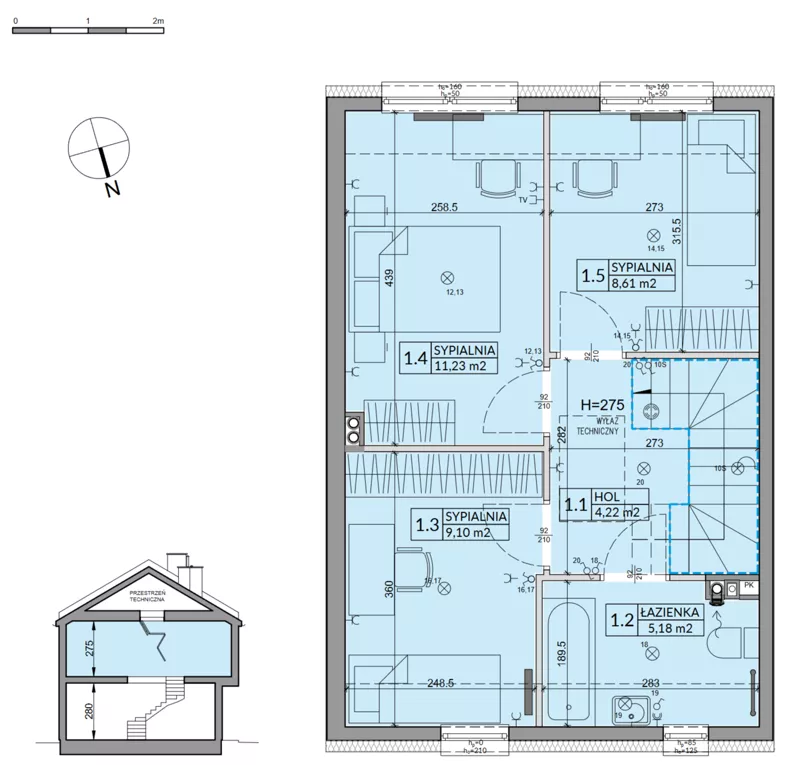 Dom 82,62 m², oferta nr 76A, Nova Magdalenka 7, Słomin, ul. Janczewicka