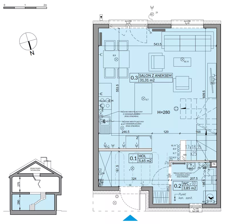 Dom 82,62 m², oferta nr 76A, Nova Magdalenka 7, Słomin, ul. Janczewicka