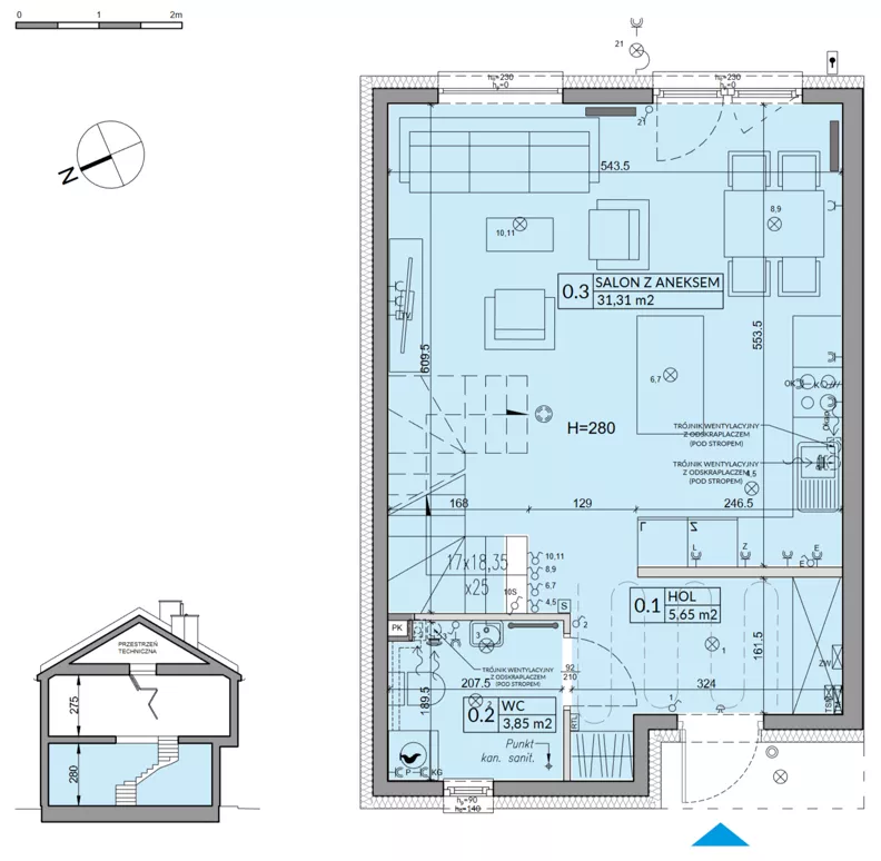 Dom 82,62 m², oferta nr 82B, Nova Magdalenka 7, Słomin, ul. Janczewicka