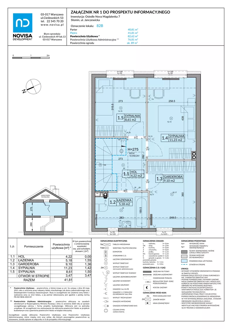 Dom 82,62 m², oferta nr 82B, Nova Magdalenka 7, Słomin, ul. Janczewicka