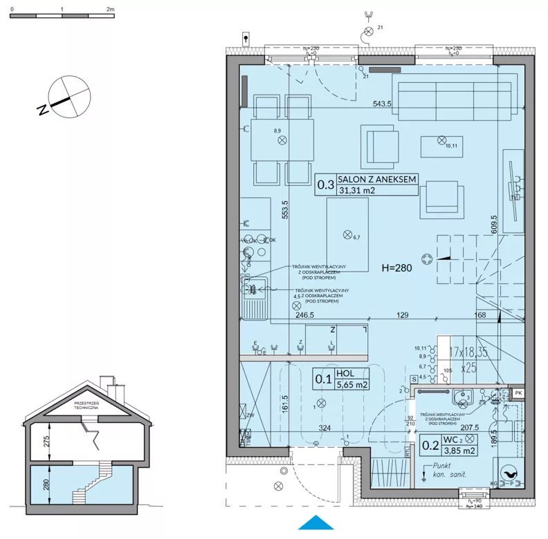 Dom 82,62 m², oferta nr 86A, Nova Magdalenka 7, Słomin, ul. Janczewicka