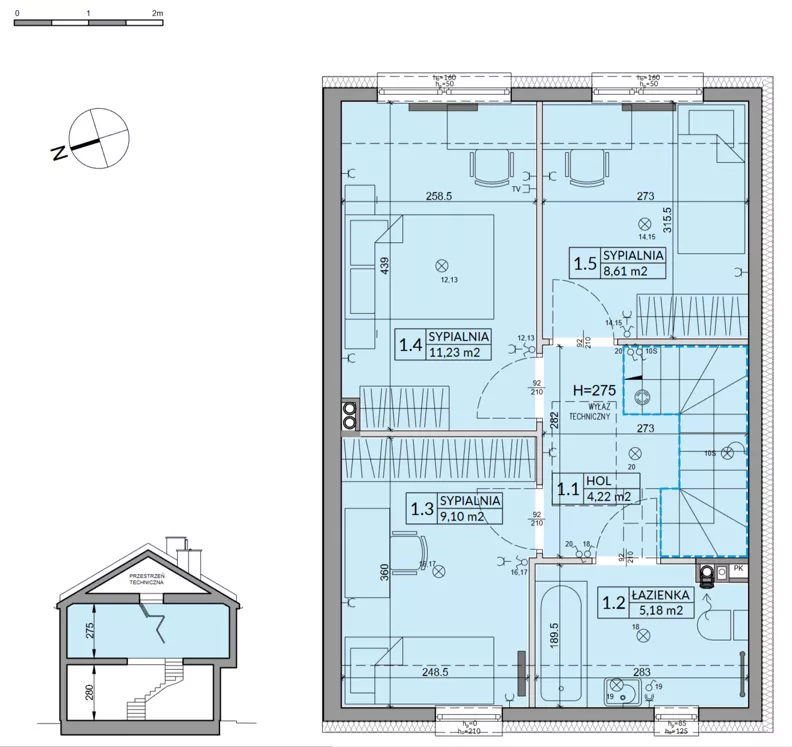 Dom 82,62 m², oferta nr 87A, Nova Magdalenka 7, Słomin, ul. Janczewicka
