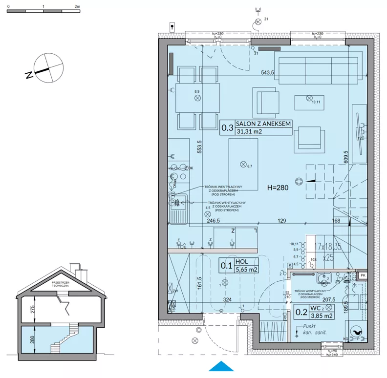 Dom 82,62 m², oferta nr 87A, Nova Magdalenka 7, Słomin, ul. Janczewicka
