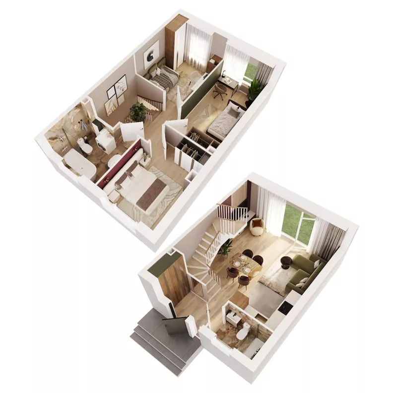 Dom 74,16 m², oferta nr 1, Boska Ksawerowska 2, Łódź, Górna, ul. Mały Skręt