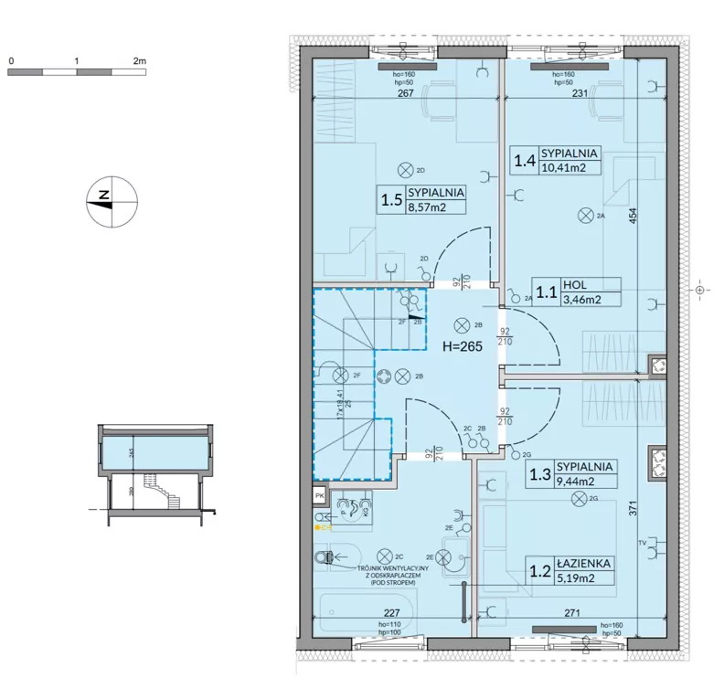 Dom 74,16 m², oferta nr 1, Boska Ksawerowska 2, Łódź, Górna, ul. Mały Skręt