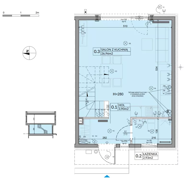 Dom 74,16 m², oferta nr 1, Boska Ksawerowska 2, Łódź, Górna, ul. Mały Skręt