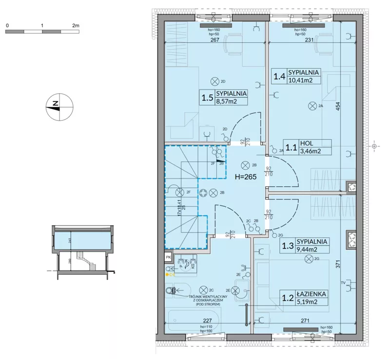 Dom 74,16 m², oferta nr 33, Boska Ksawerowska 2 - etap 3, Łódź, Górna, ul. Mały Skręt