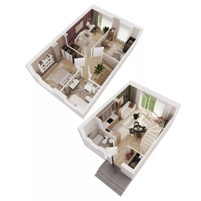 Dom 74,16 m², oferta nr 36, Boska Ksawerowska 2 - etap 3, Łódź, Górna, ul. Mały Skręt