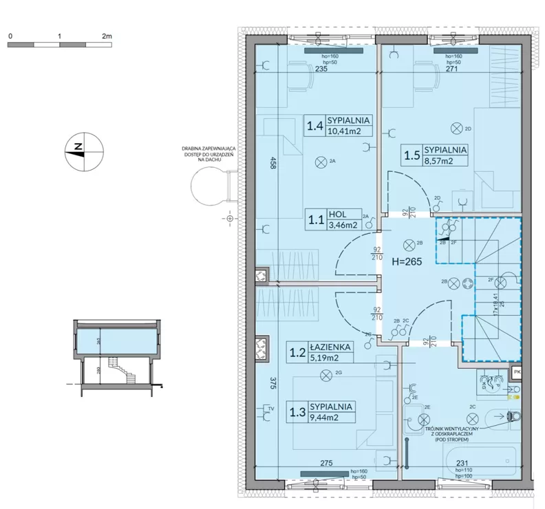 Dom 74,16 m², oferta nr 36, Boska Ksawerowska 2 - etap 3, Łódź, Górna, ul. Mały Skręt